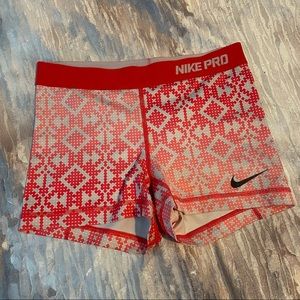 Rare Aztec Design Nike Pro Shorts